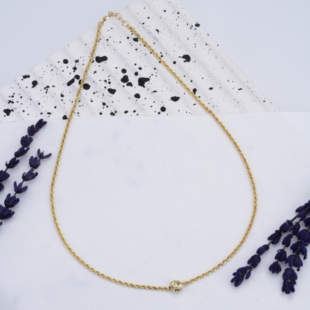 DORİKA DETAYLI HALAT KOLYE