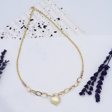 ALTIN KALP FİGÜRLÜ ZİNCİR KOLYE