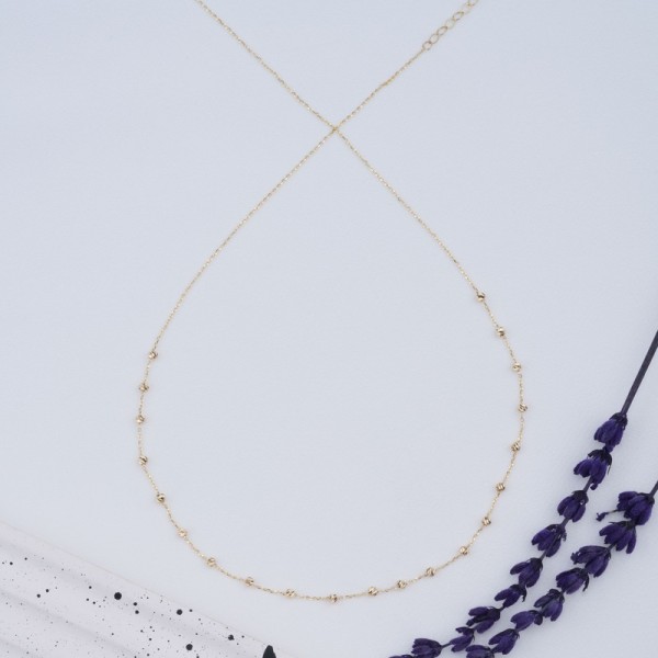 MİNİMAL TOP DETAYLI KOLYE