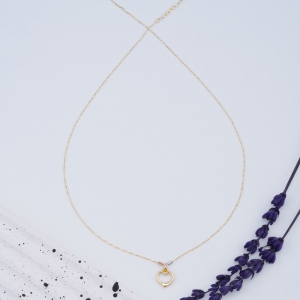 MİNİMAL VE ZARİF  KALP KOLYE