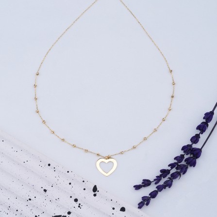 DORİKALI KALPLİ KOLYE