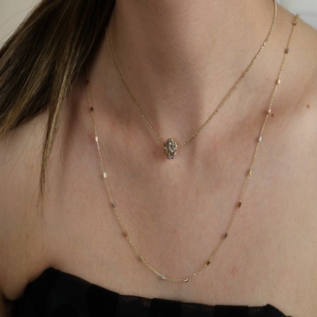 DORİKA TOP VE TOP ZİNCİRLİ KOLYE