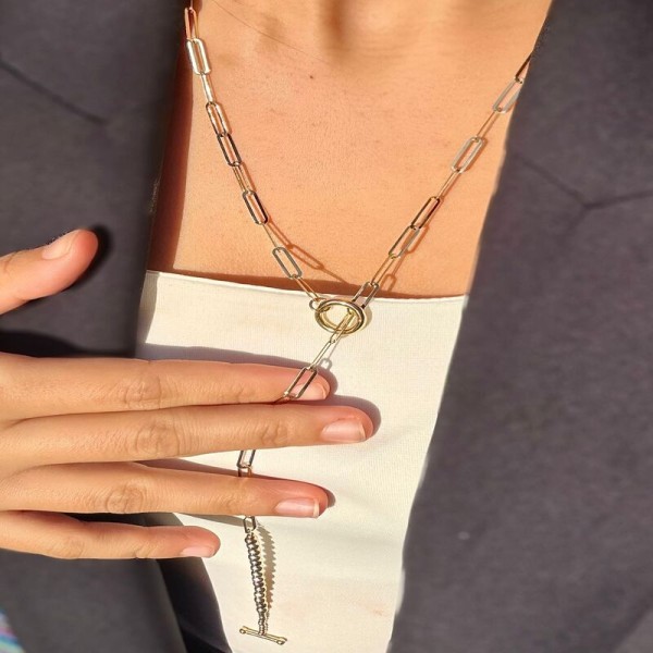 14 Ayar Ataç Zincir Uzun Kolye