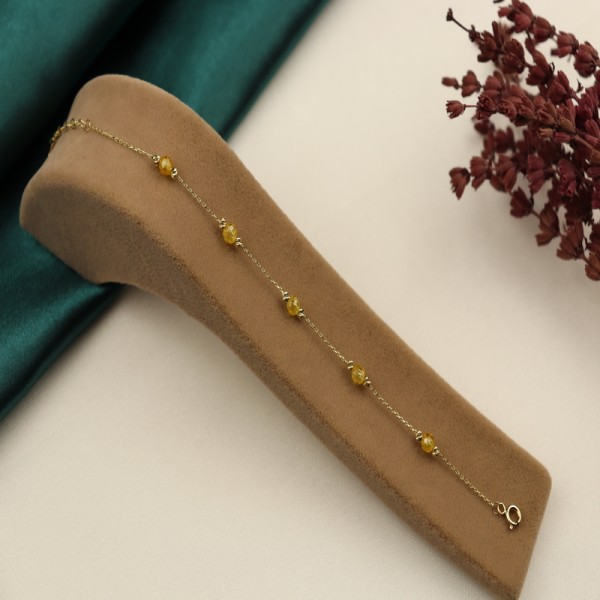 İnce Zincir - SARI TOPLU BİLEKLİK