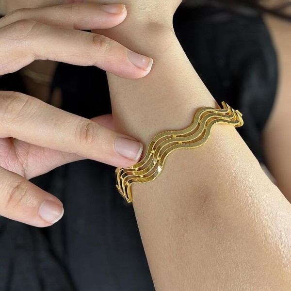 3'LÜ DALGALI AJDA BİLEZİK